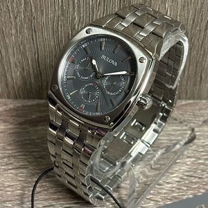 New Gray Bulova Tank Men’s Watch With New Battery